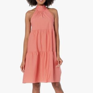 Theory halter tier mini dress